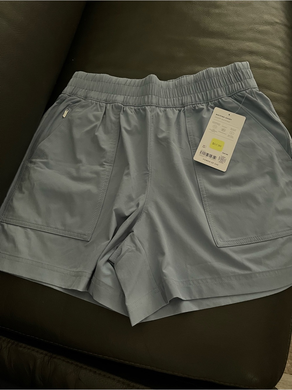 Athleta Wayfind Light Blue (slate) Women's Athletic Shorts